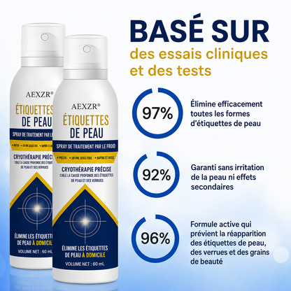 AEXZR® Spray de Traitement par le Froid pour Étiquettes de Peau🧊 Cryo-Tech de Précision : Élimine les grains de beauté et verrues en quelques secondes – Sans lames, sans douleur.