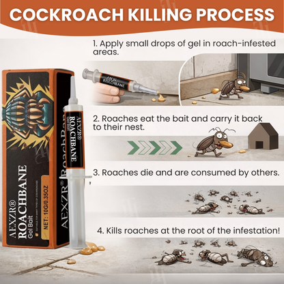 AEXZR® RoachBane Gel Bait🛡️🛡️ – La défense silencieuse et continue de votre maison contre les envahisseurs, 24h/24