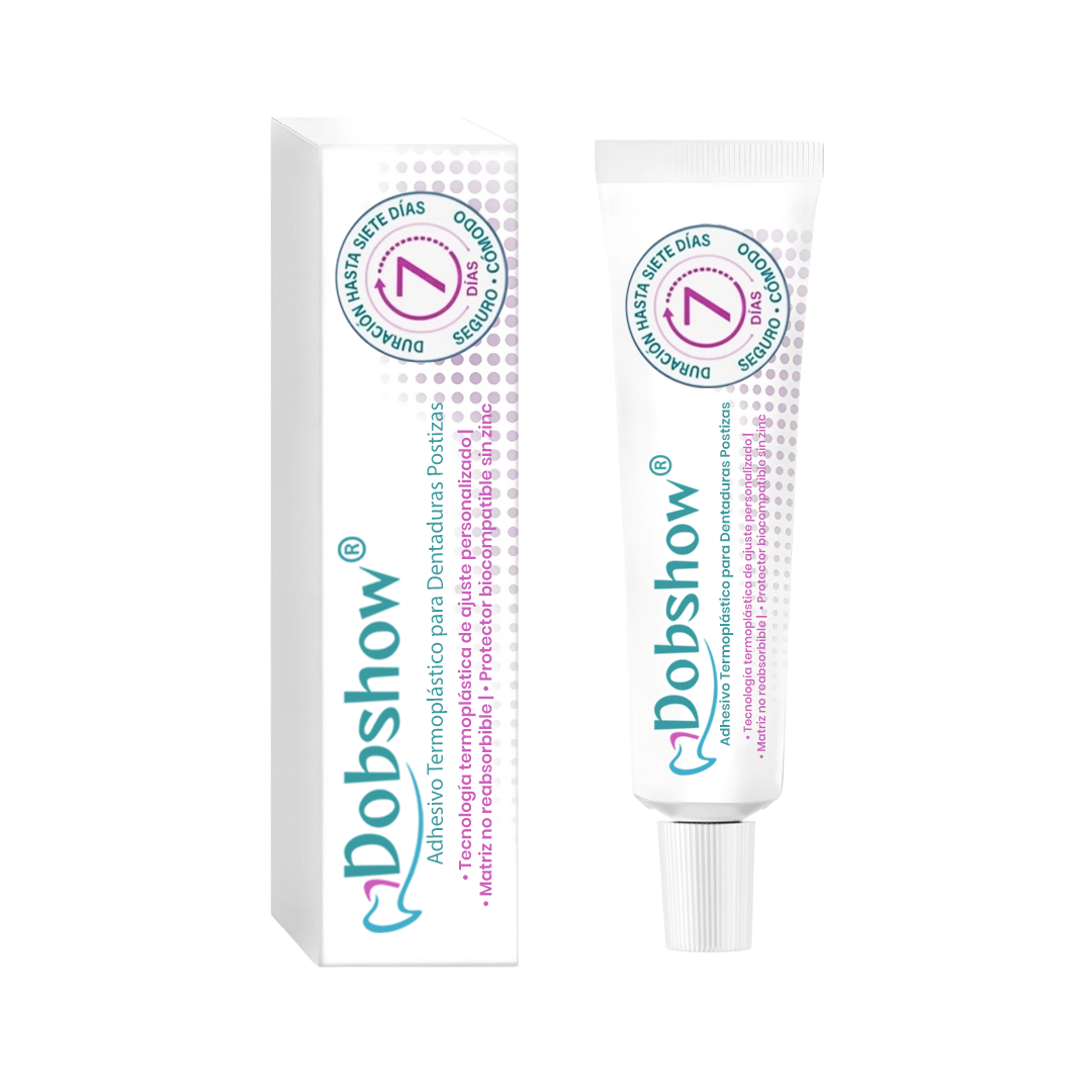 Dobshow® Adhesivo Termoplástico para Dentaduras Postizas🔥 La Revolución de la Fijación de 7 Días: Ajuste Personalizado Activado por Calor que Elimina por Completo los Deslizamientos y el Desorden Diario.
