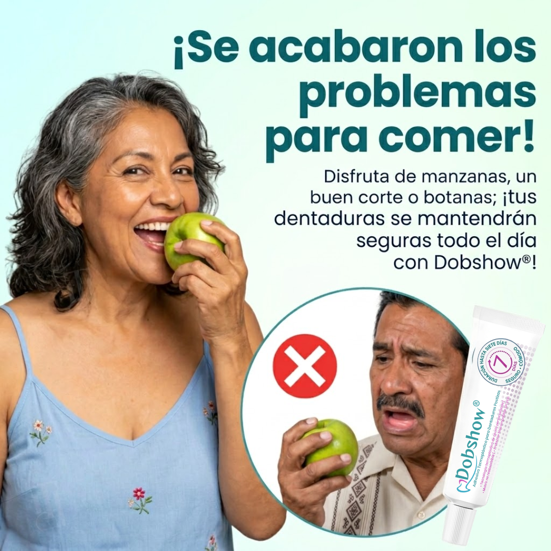 Dobshow® Adhesivo Termoplástico para Dentaduras Postizas🔥 La Revolución de la Fijación de 7 Días: Ajuste Personalizado Activado por Calor que Elimina por Completo los Deslizamientos y el Desorden Diario.