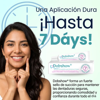 Dobshow® Adhesivo Termoplástico para Dentaduras Postizas🔥 La Revolución de la Fijación de 7 Días: Ajuste Personalizado Activado por Calor que Elimina por Completo los Deslizamientos y el Desorden Diario.