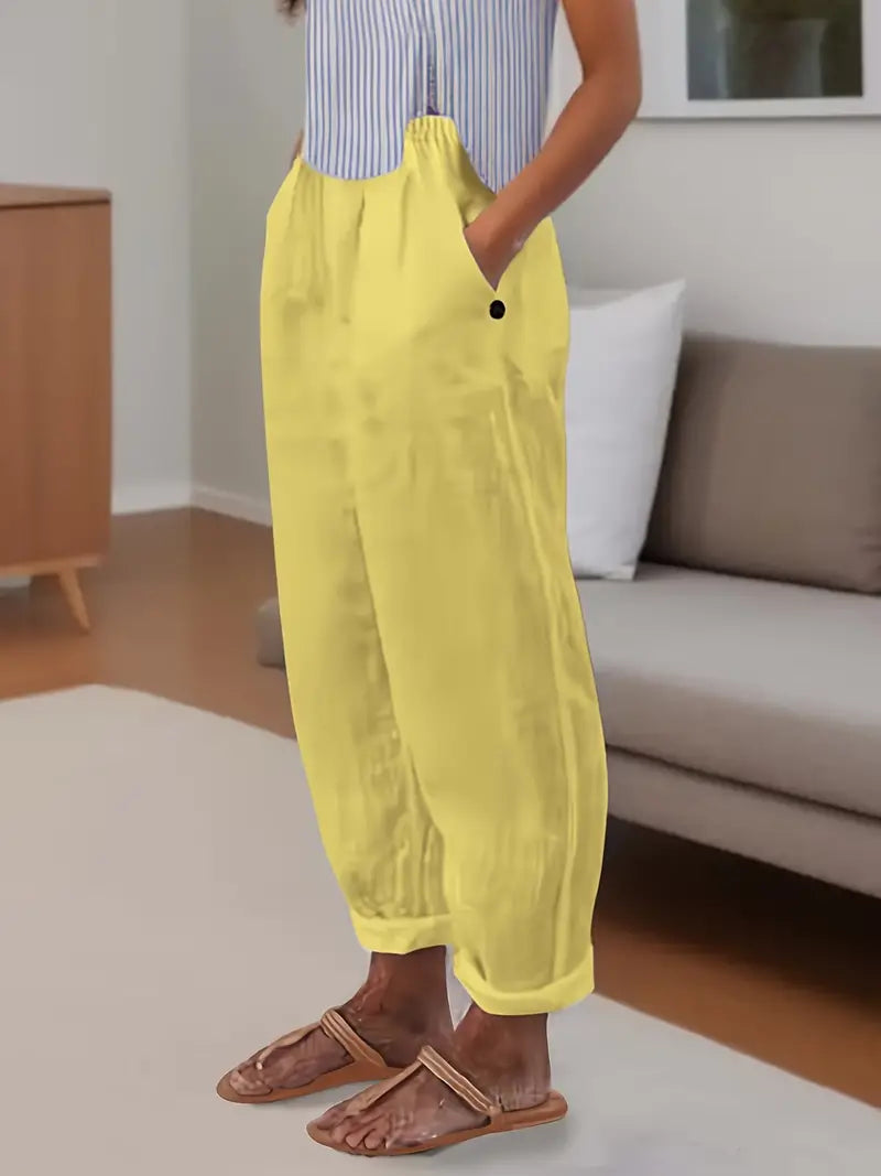 Sfrcord® Minimalistische, einfarbige, vielseitige Hose
